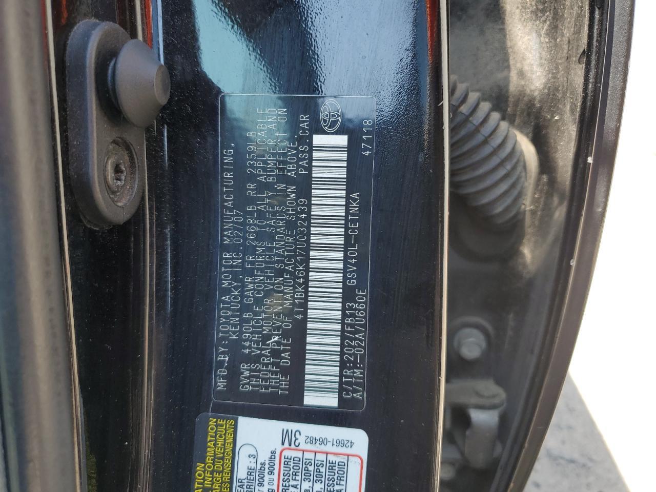 2007 TOYOTA CAMRY