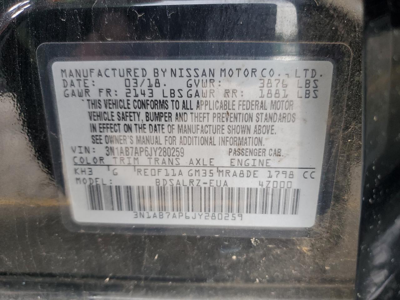 2018 NISSAN SENTRA