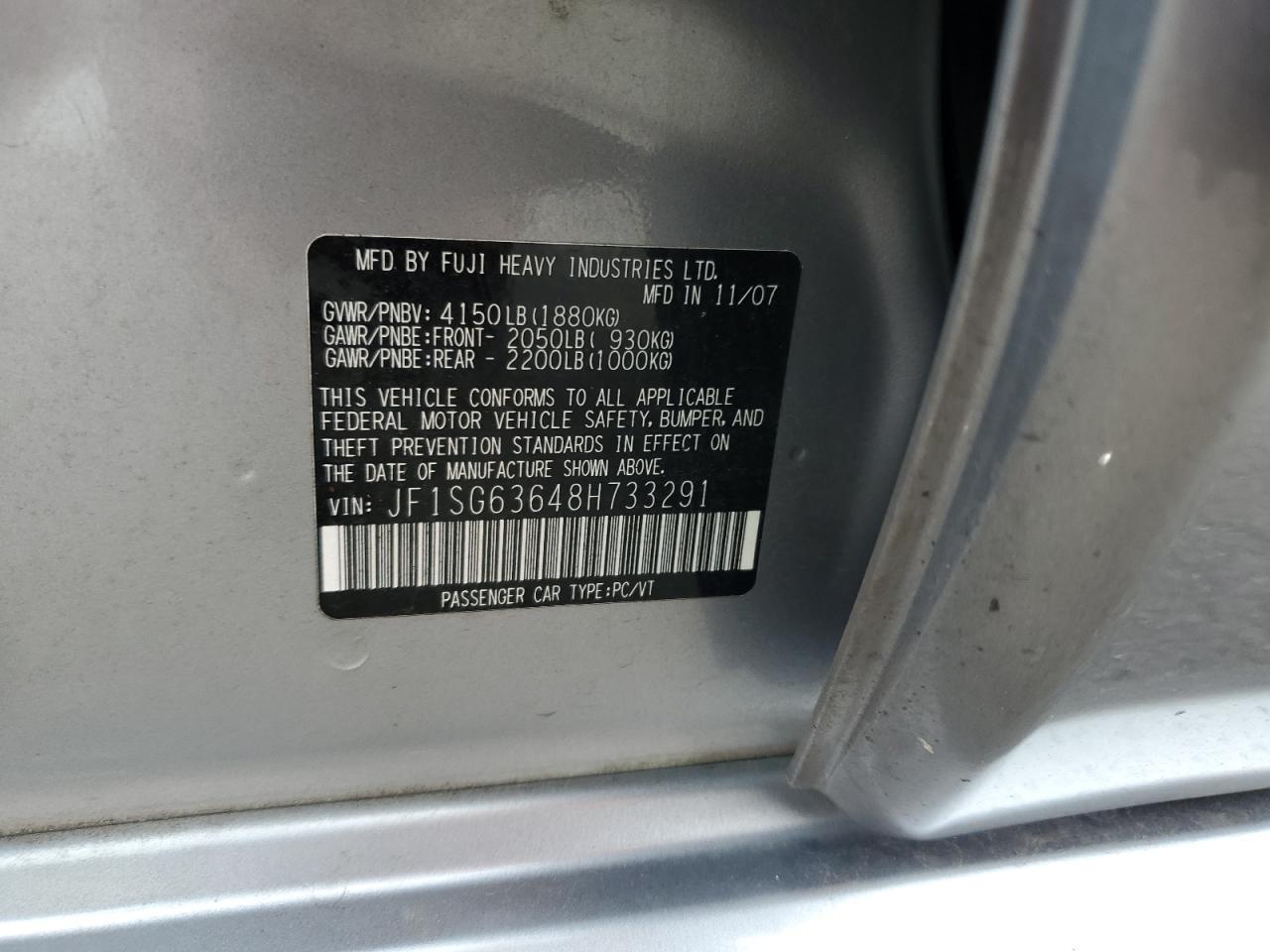 2008 SUBARU FORESTER