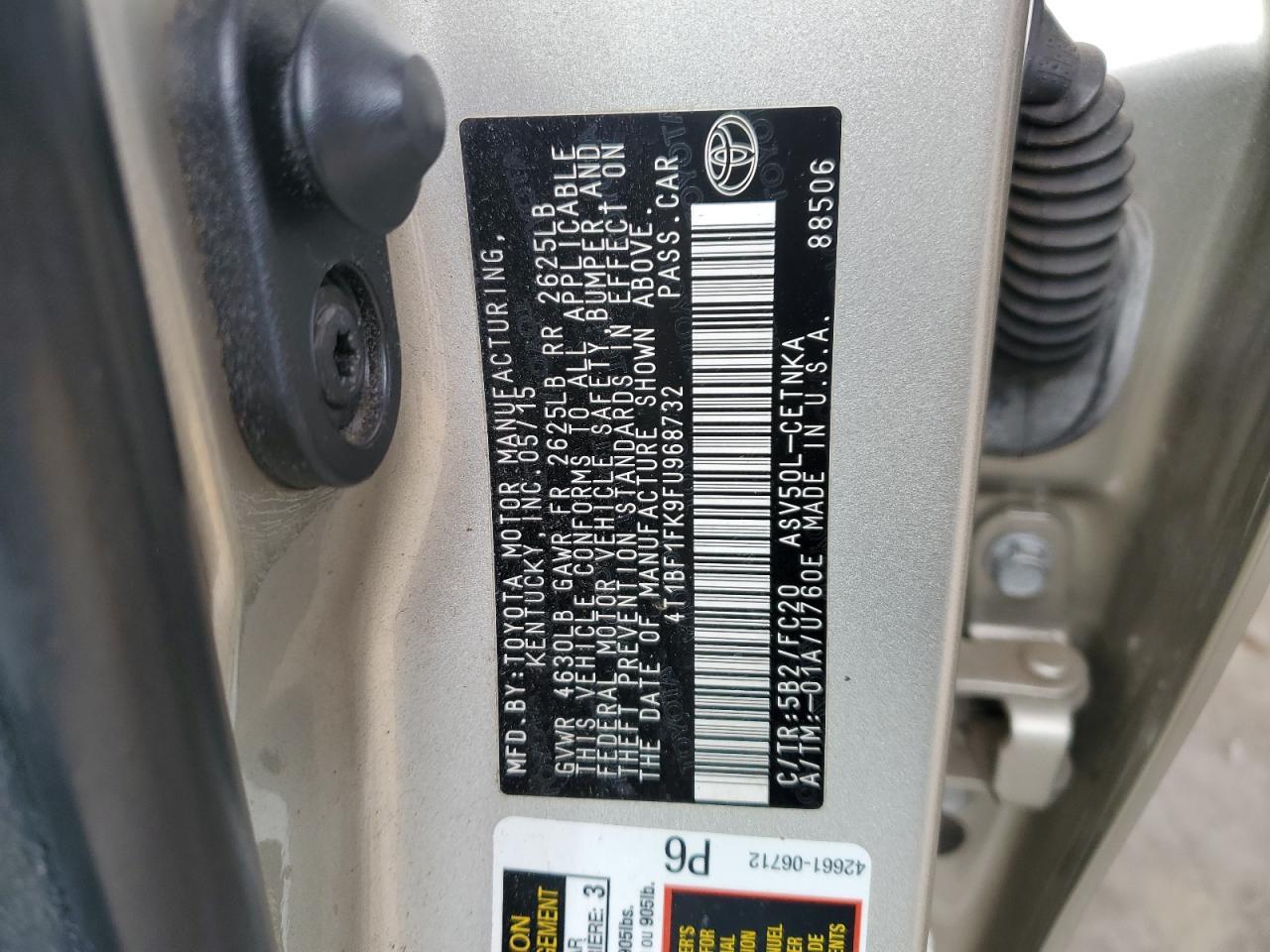 2015 TOYOTA CAMRY