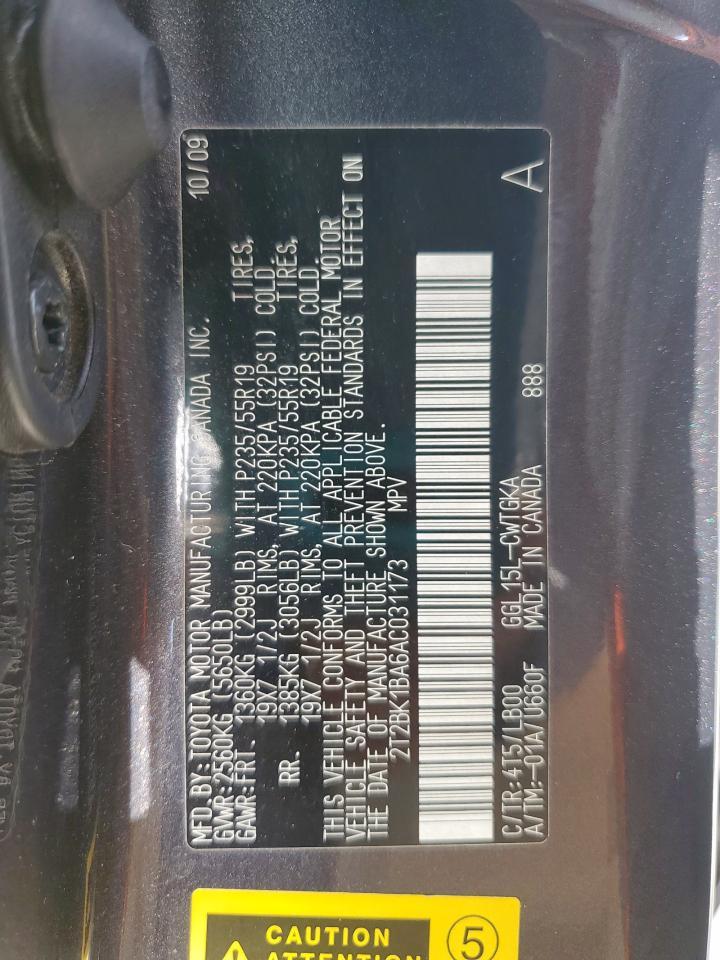 2010 LEXUS RX 350