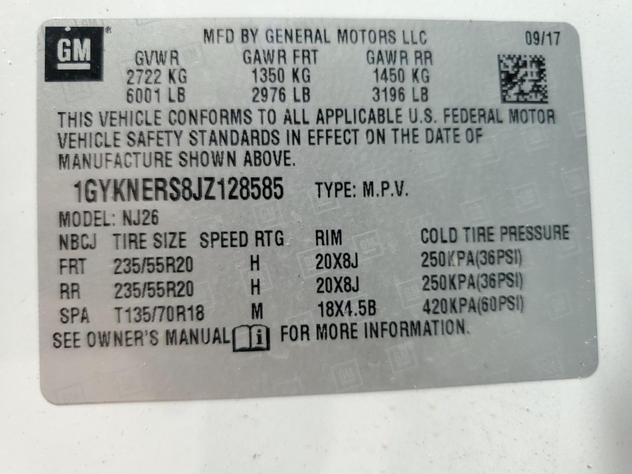 2018 CADILLAC XT5