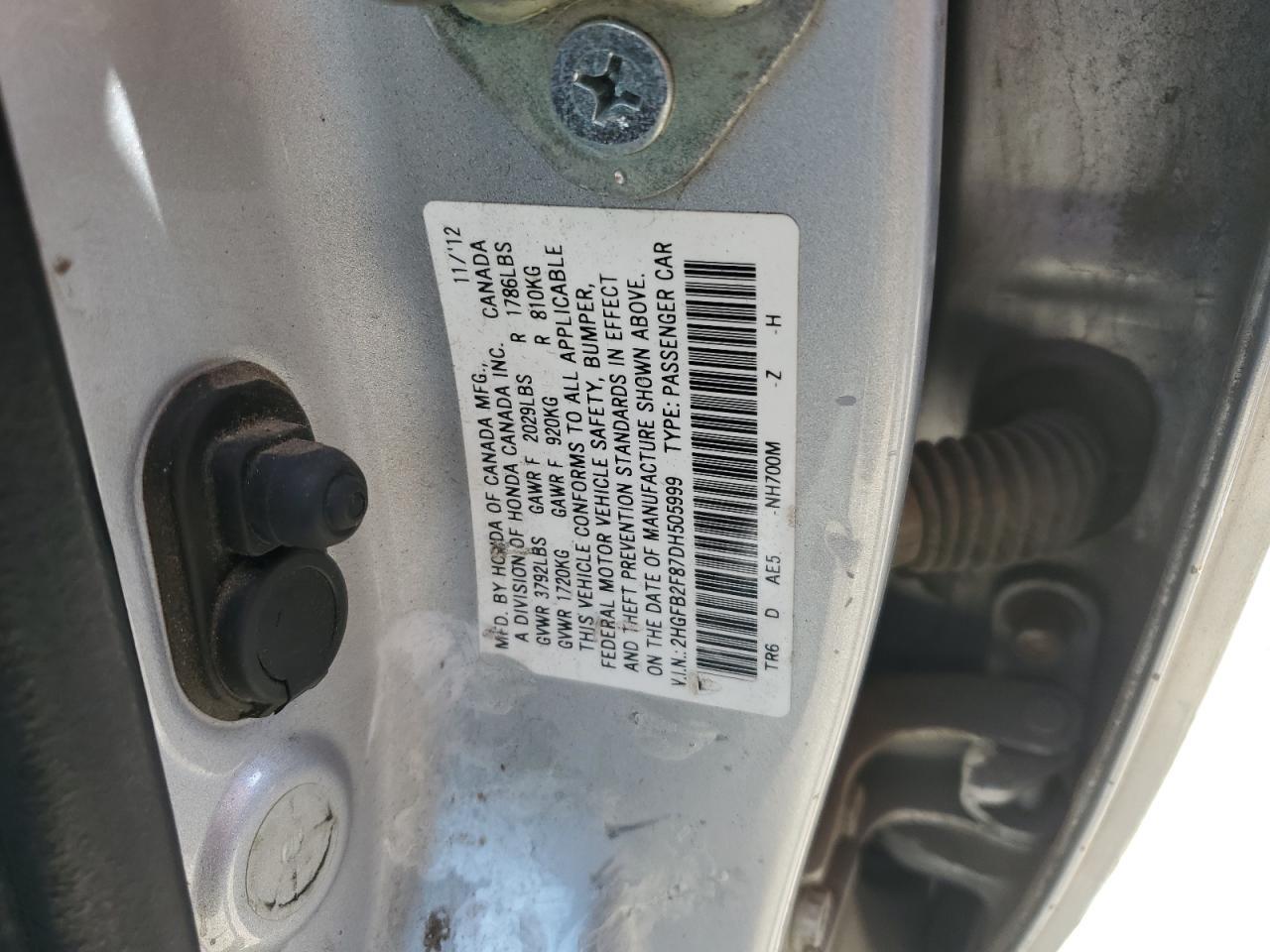 2013 HONDA CIVIC