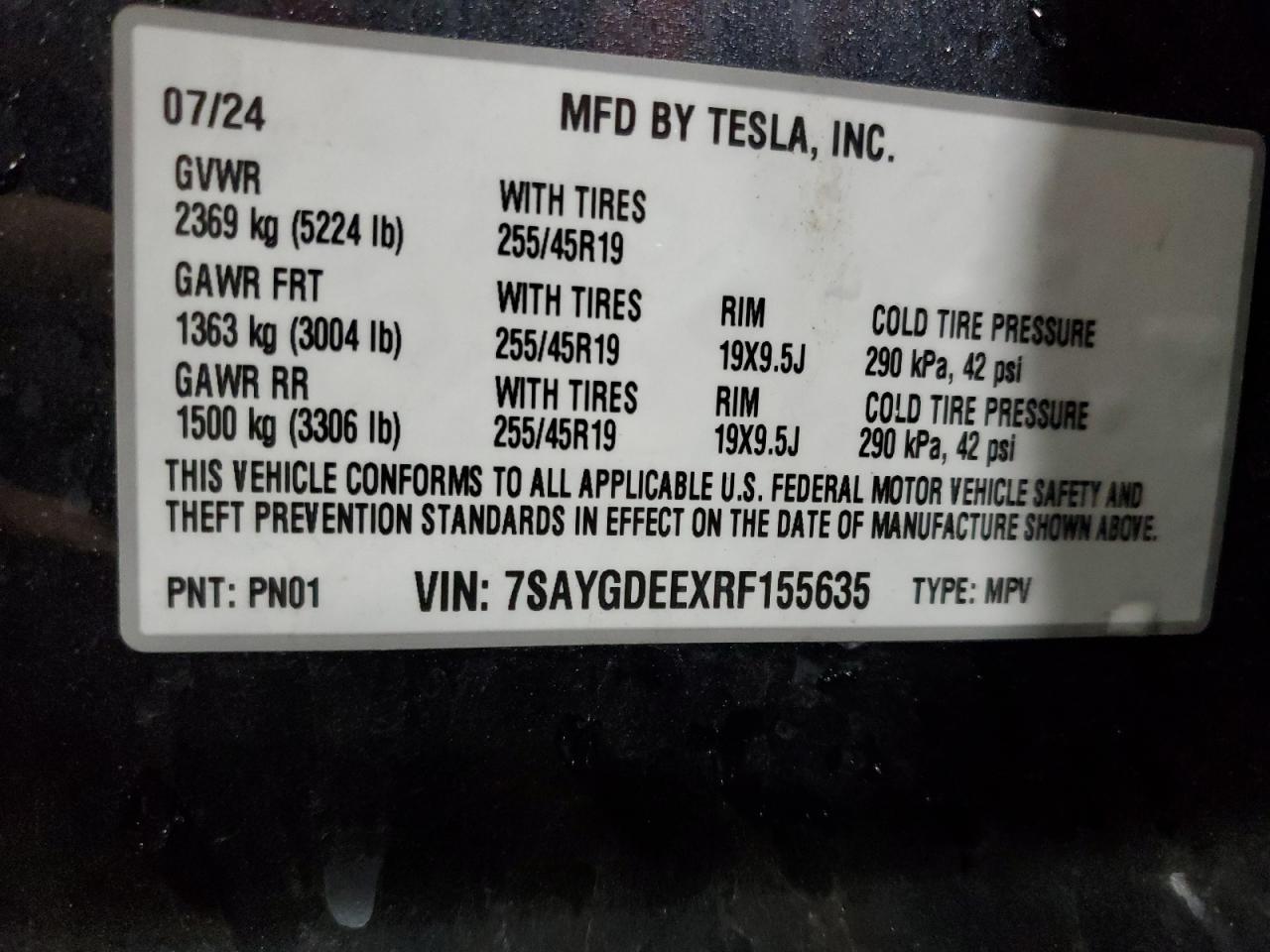 2024 TESLA MODEL Y