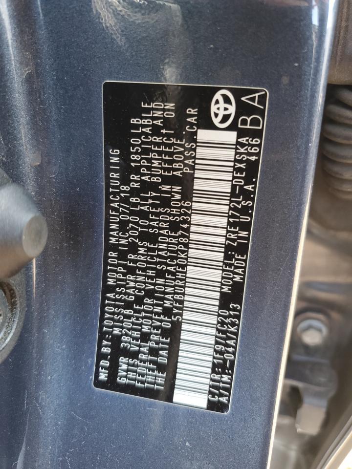2019 TOYOTA COROLLA