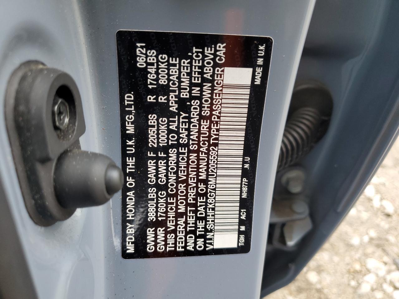 2021 HONDA CIVIC