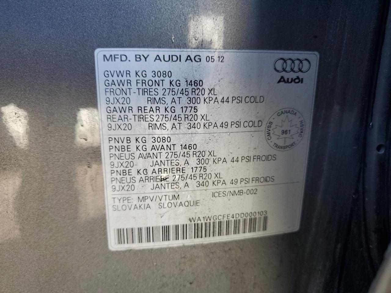 2013 AUDI Q7