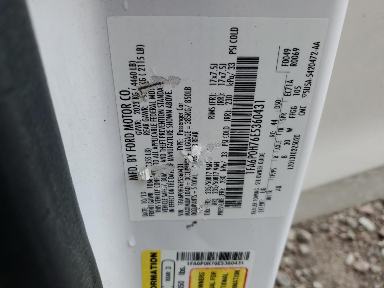 2014 FORD FUSION
