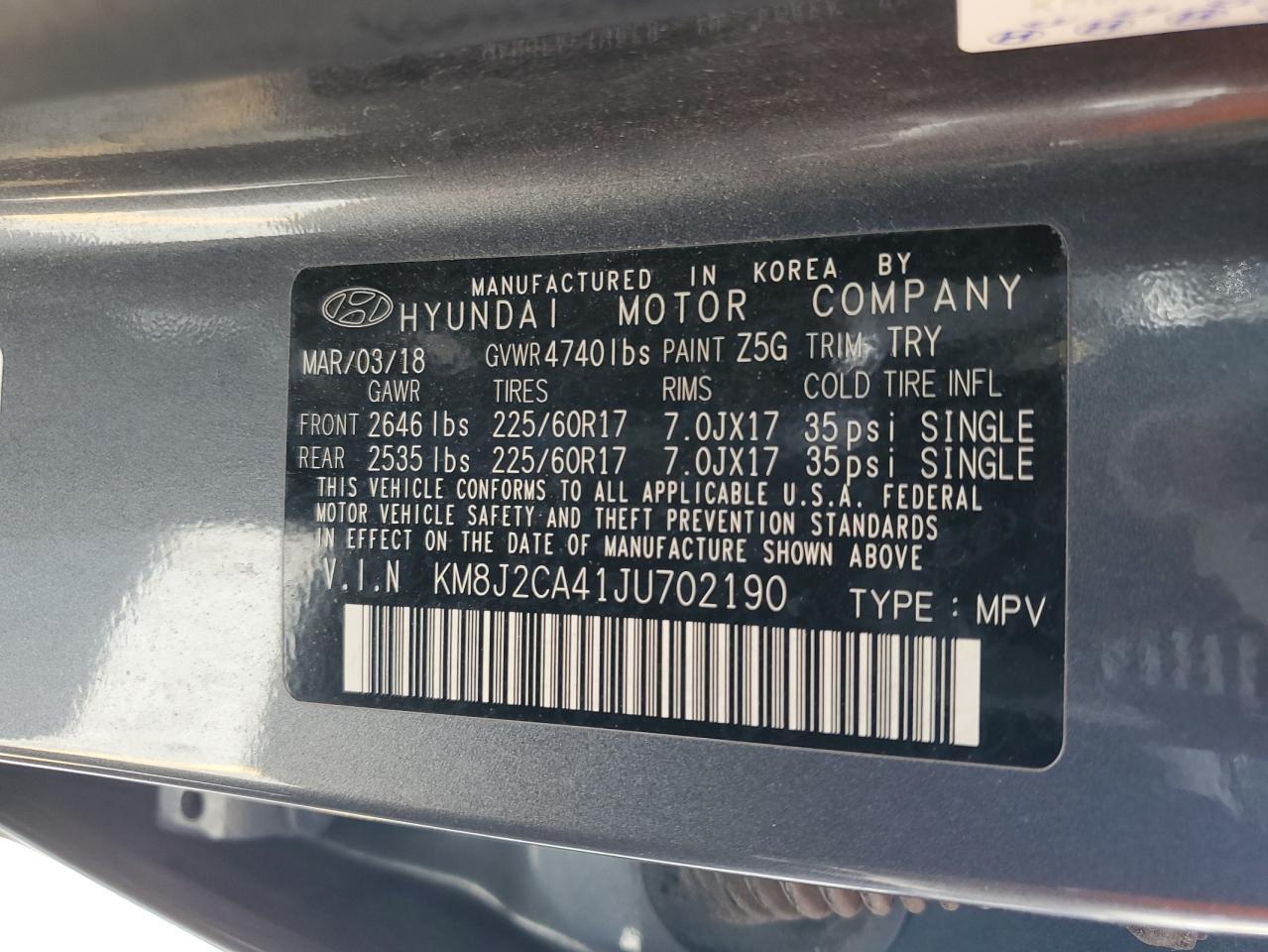 2018 HYUNDAI TUCSON