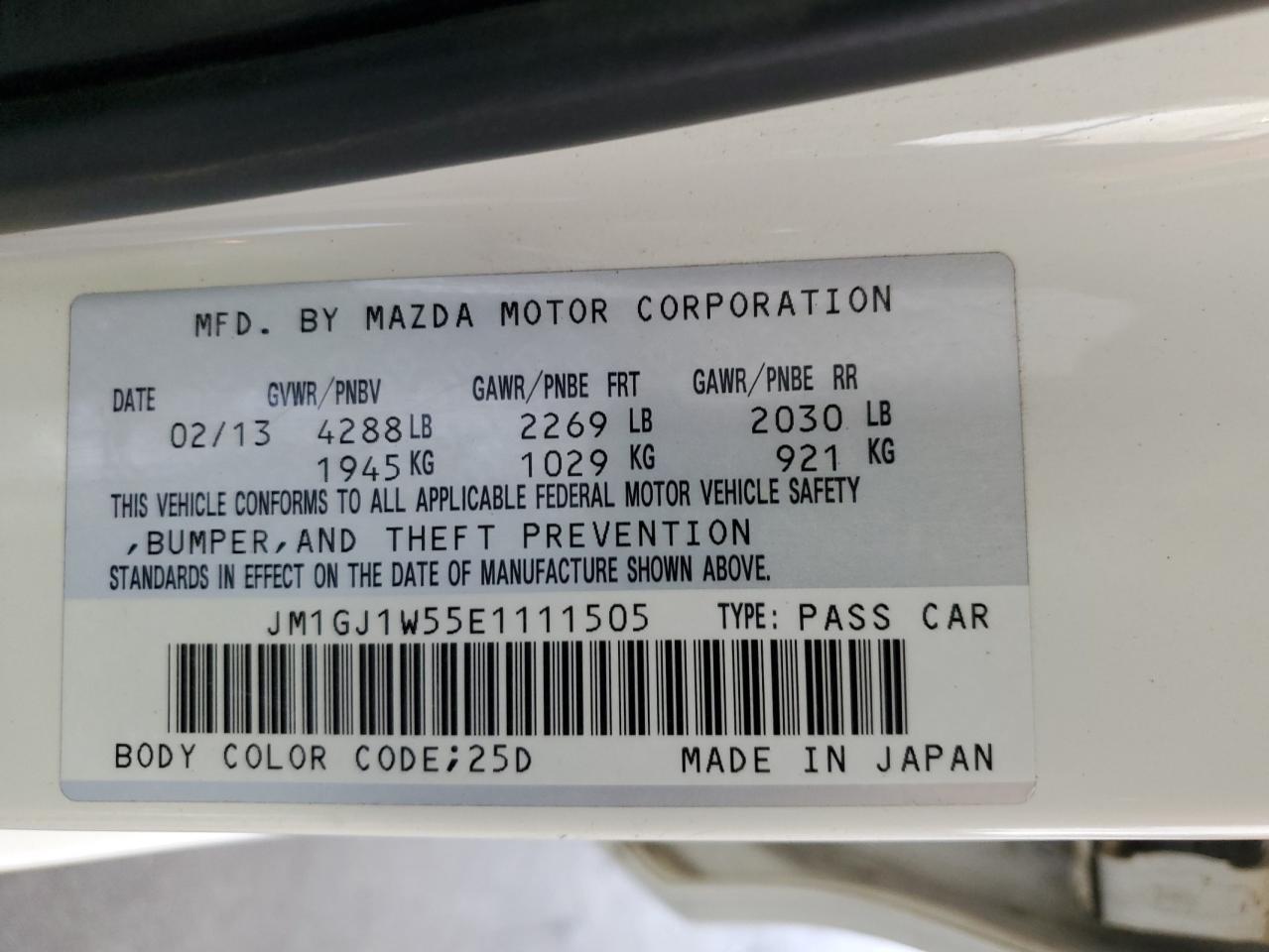 2014 MAZDA 6