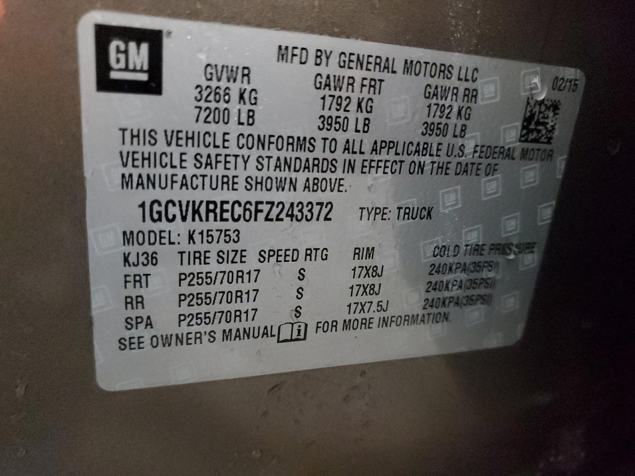 2015 CHEVROLET Silverado