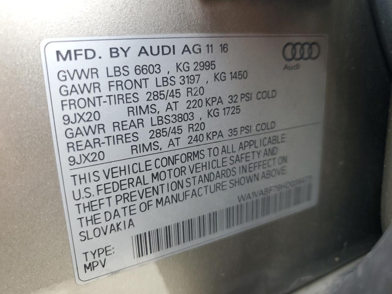 2017 AUDI Q7