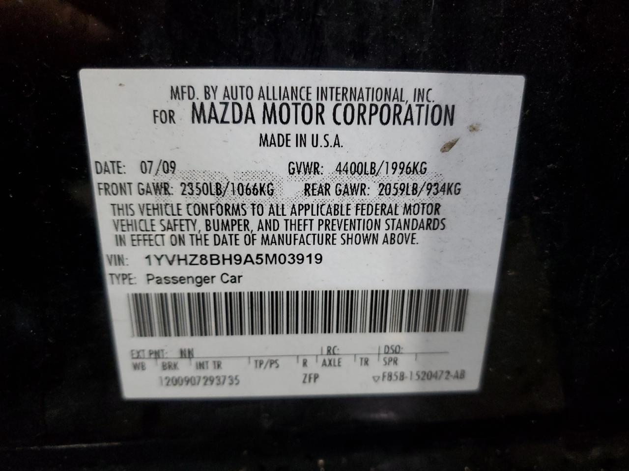 2010 MAZDA 6