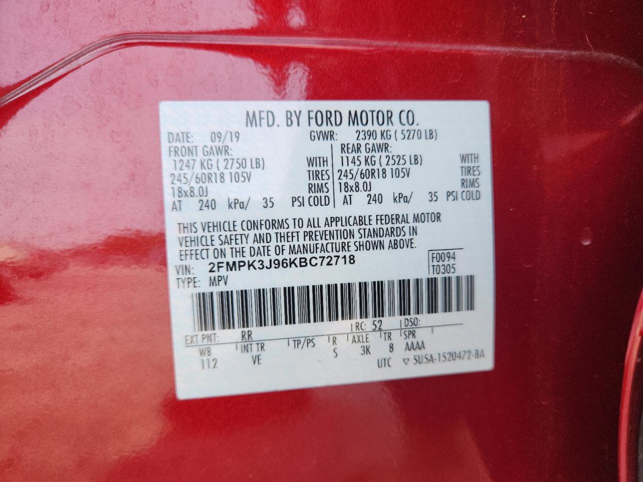 2019 FORD EDGE