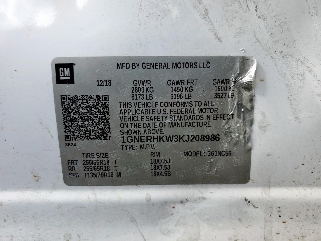 2019 CHEVROLET TRAVERSE