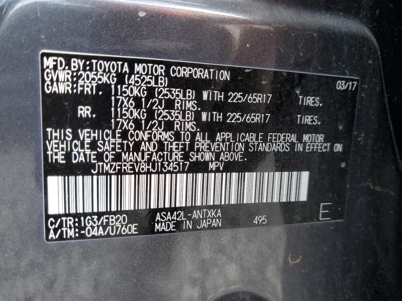 2017 TOYOTA RAV4
