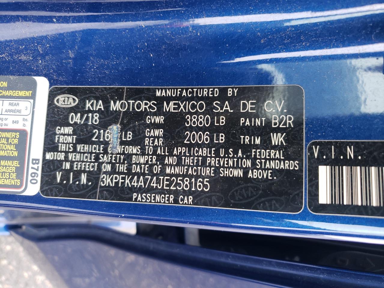2018 KIA FORTE