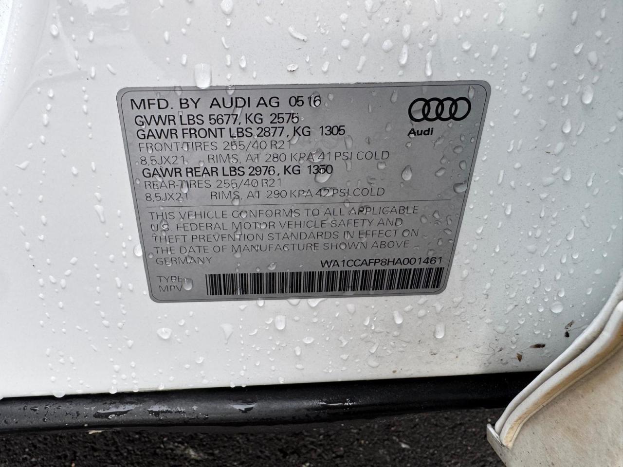 2017 AUDI SQ5