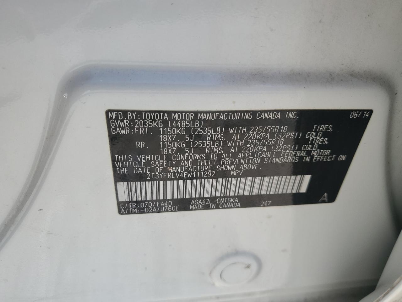 2014 TOYOTA RAV4