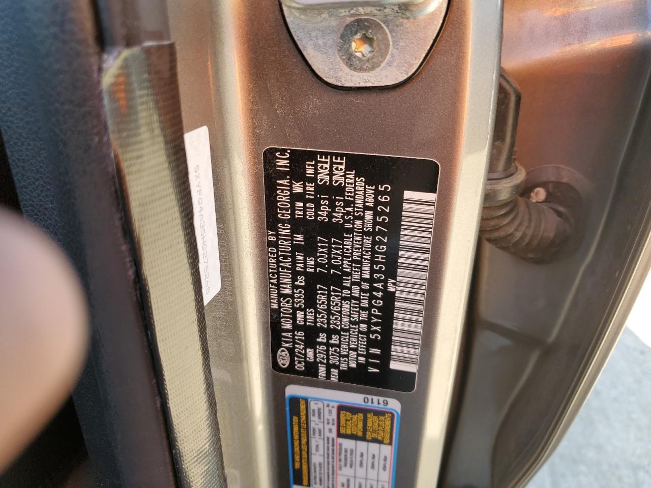 2017 KIA SORENTO