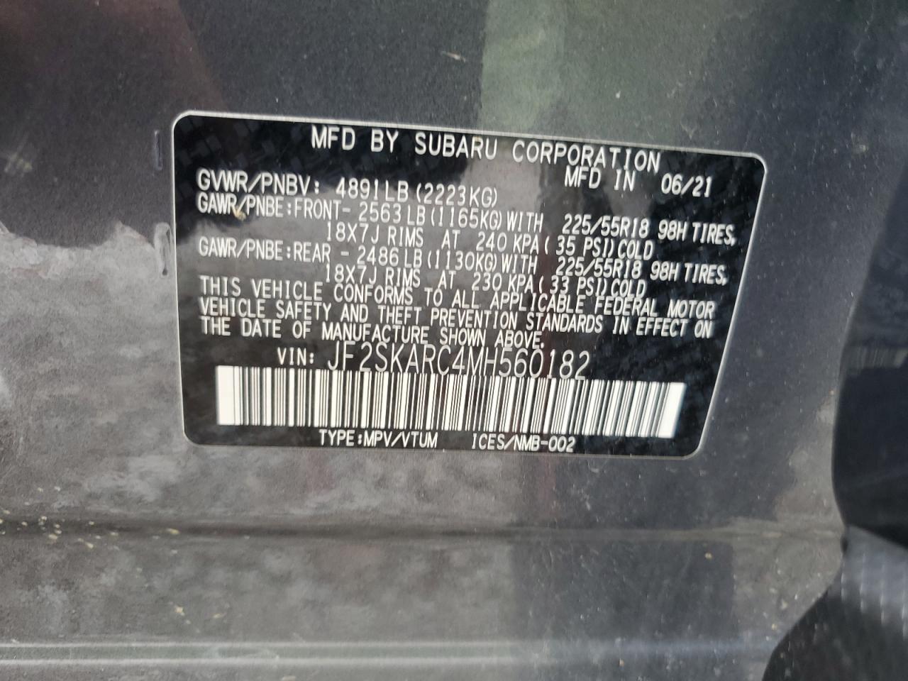 2021 SUBARU FORESTER