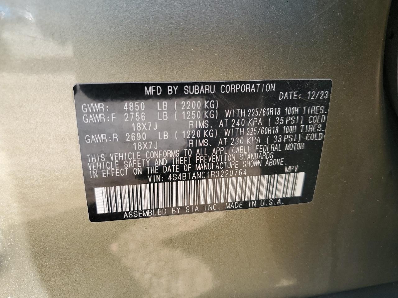 2024 SUBARU Outback