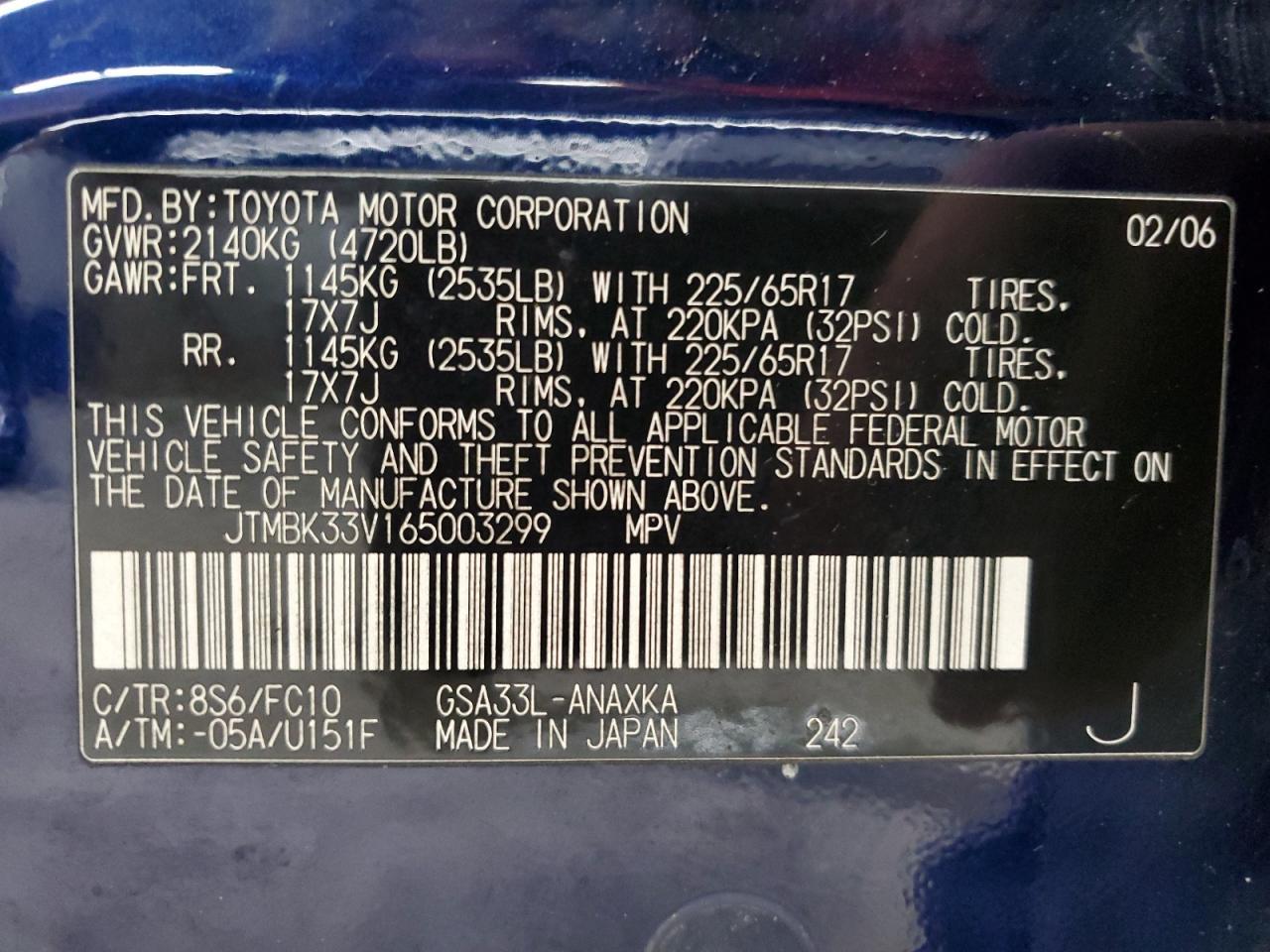 2006 TOYOTA RAV4