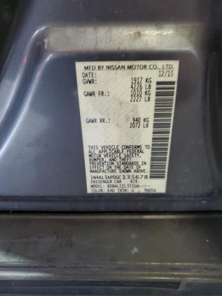 2016 NISSAN ALTIMA