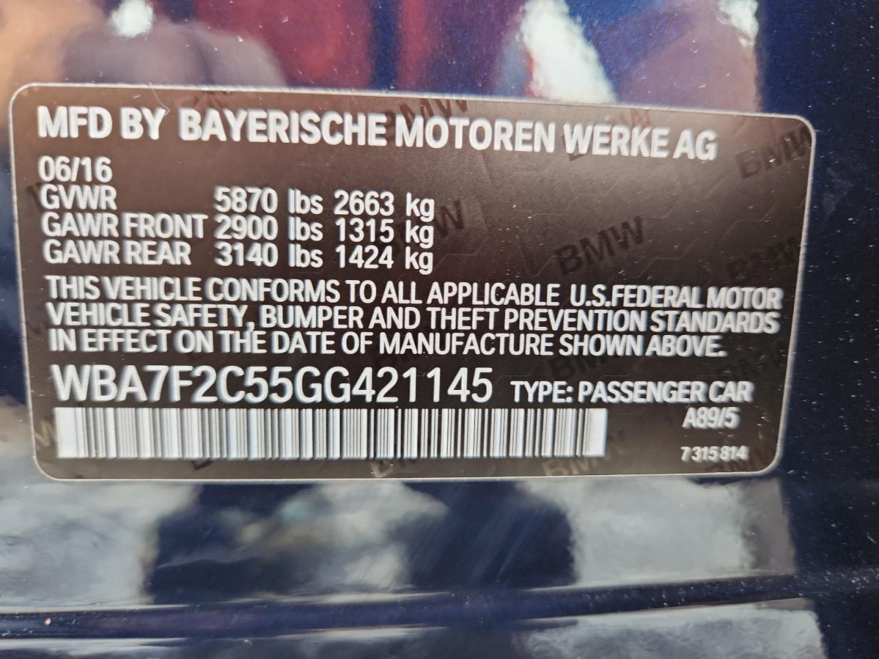 2016 BMW 7 series