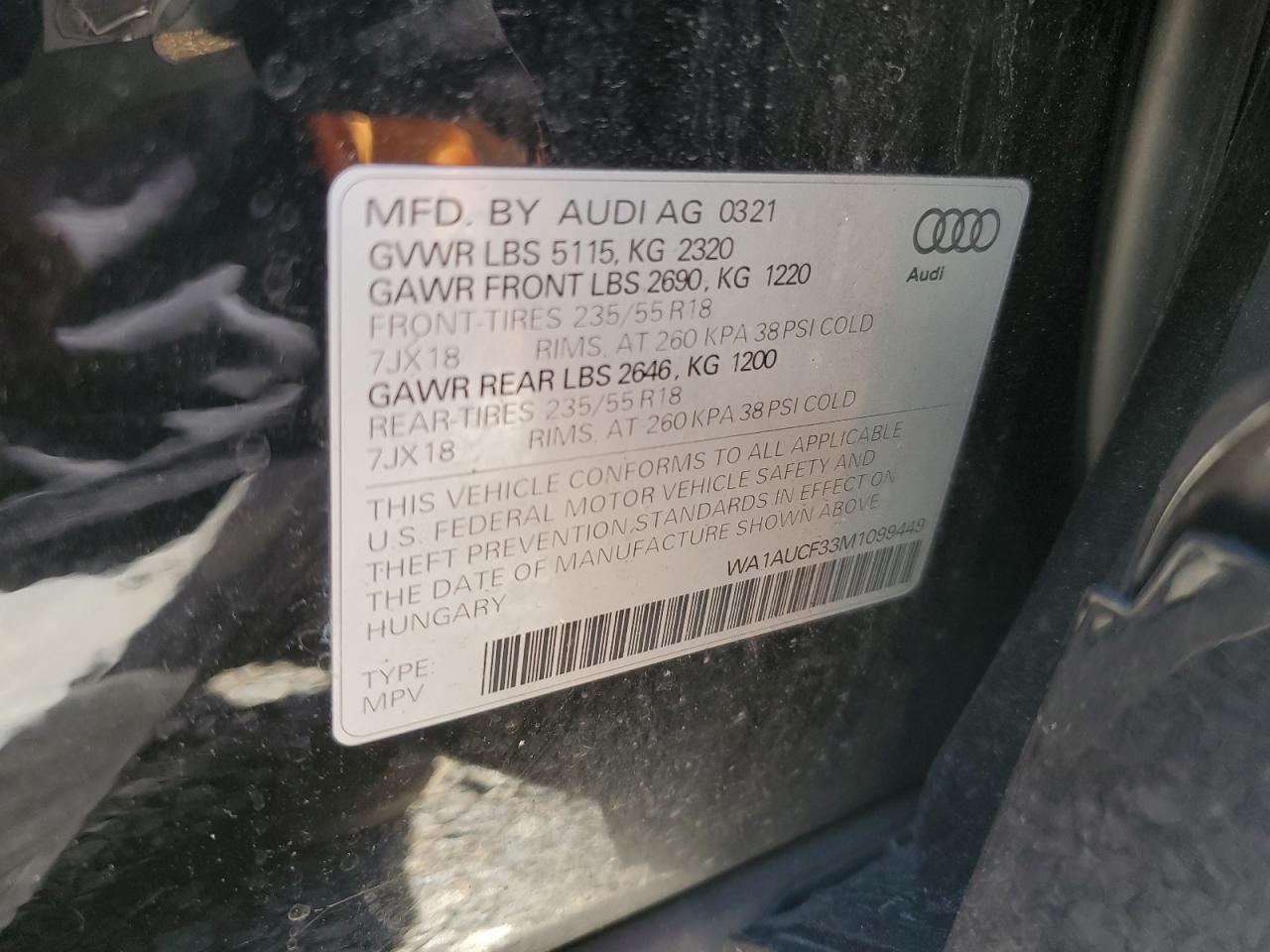 2021 AUDI Q3