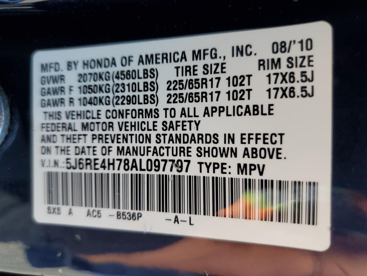 2010 HONDA CR-V