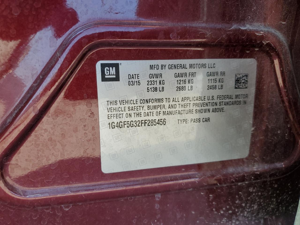 2015 BUICK LACROSSE