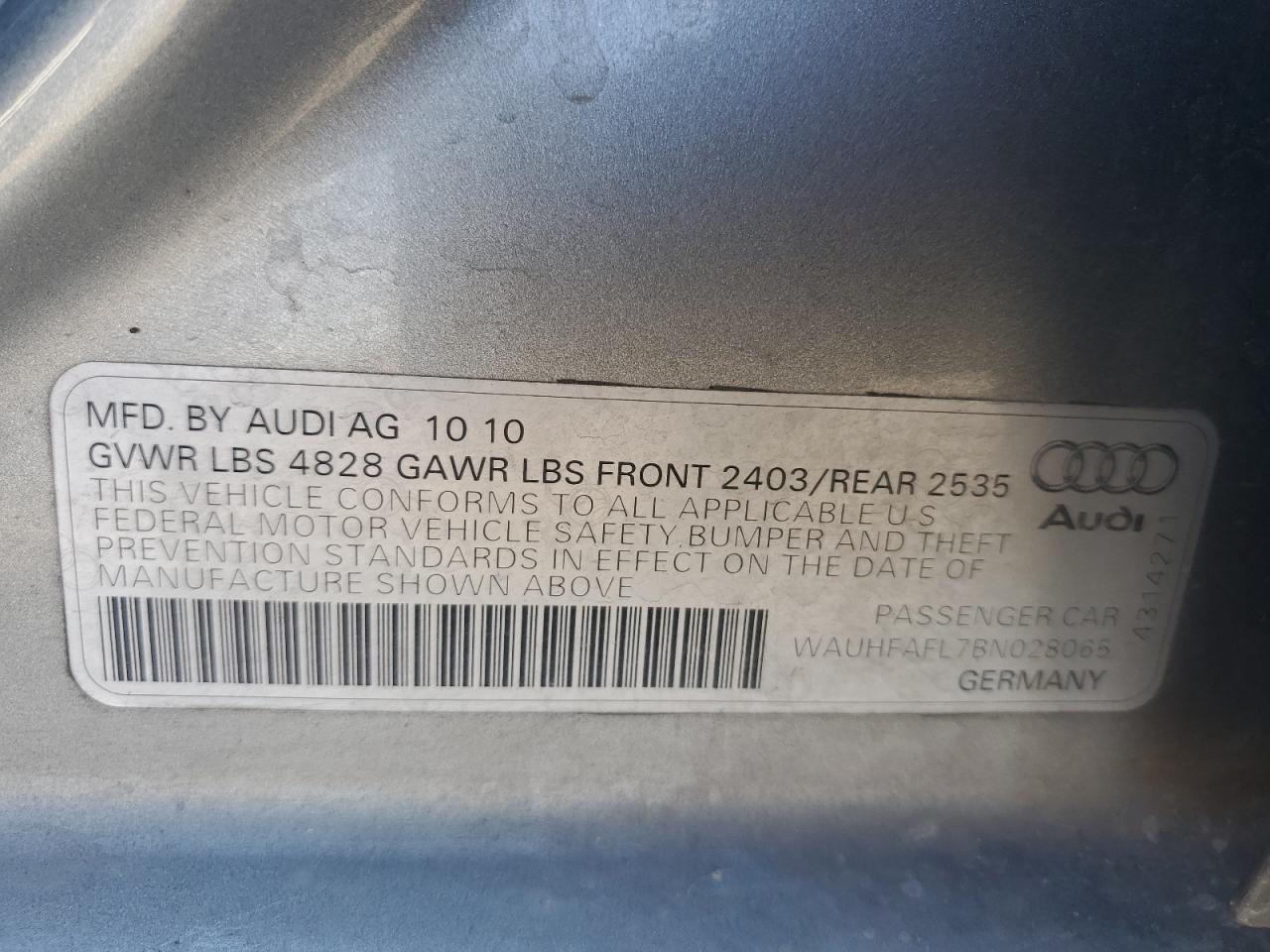 2011 AUDI A4