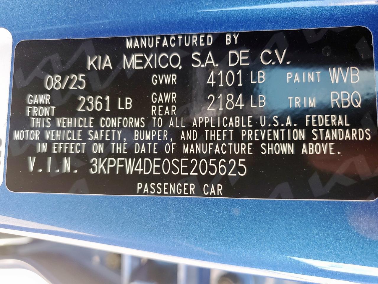 2025 KIA K4