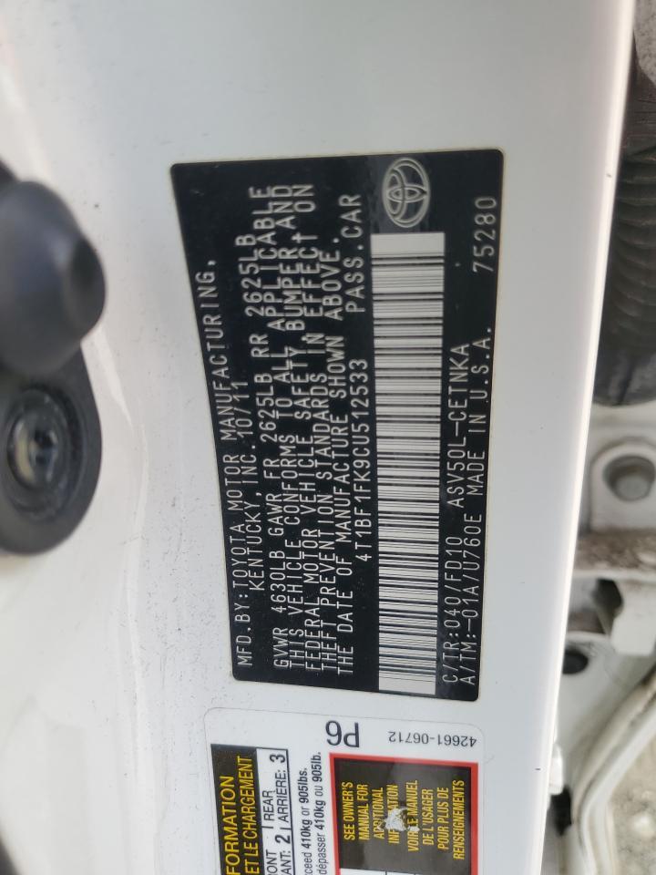 2012 TOYOTA CAMRY