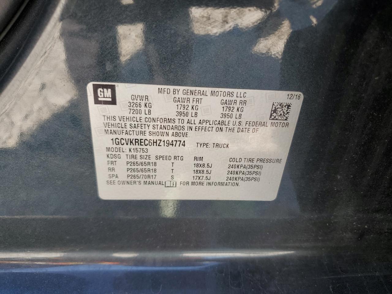 2017 CHEVROLET Silverado