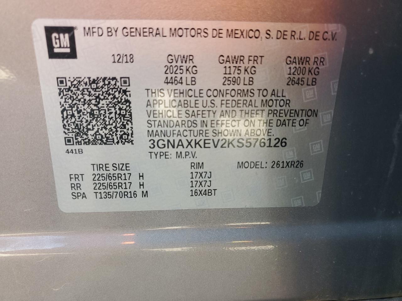 2019 CHEVROLET EQUINOX