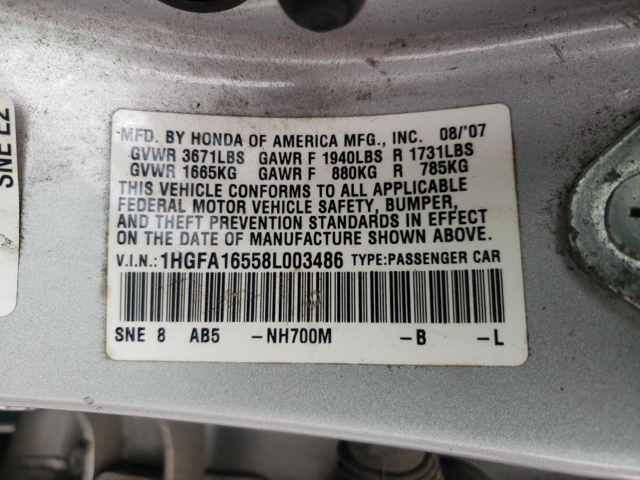 2008 HONDA CIVIC