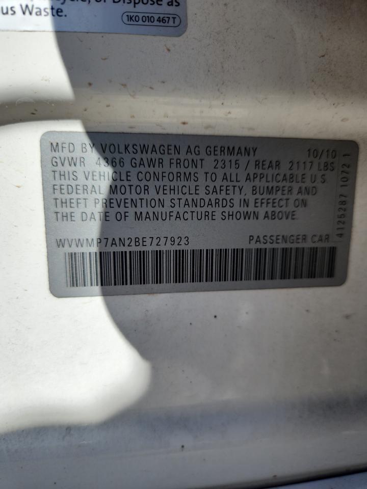 2011 VOLKSWAGEN CC