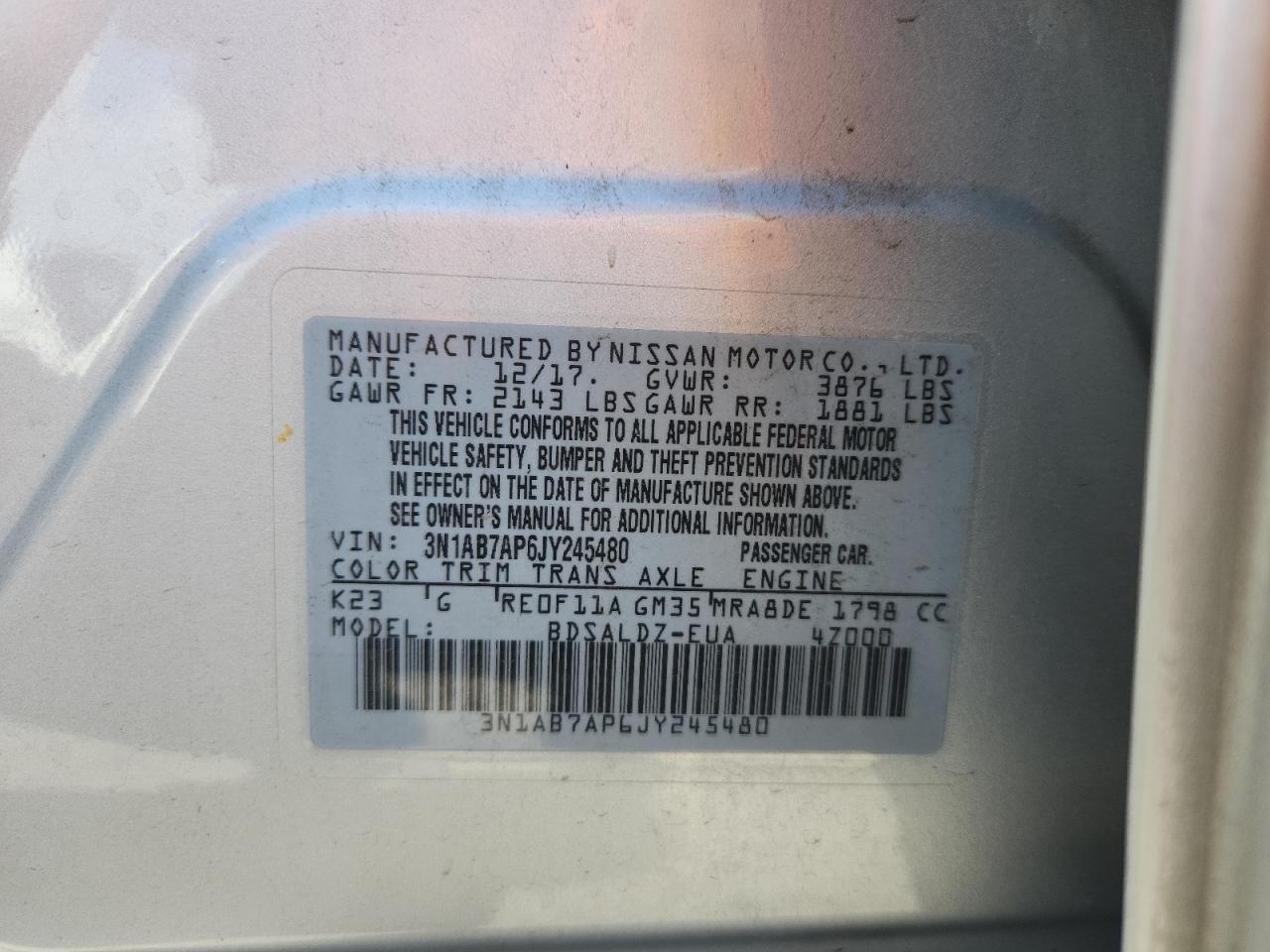 2018 NISSAN SENTRA