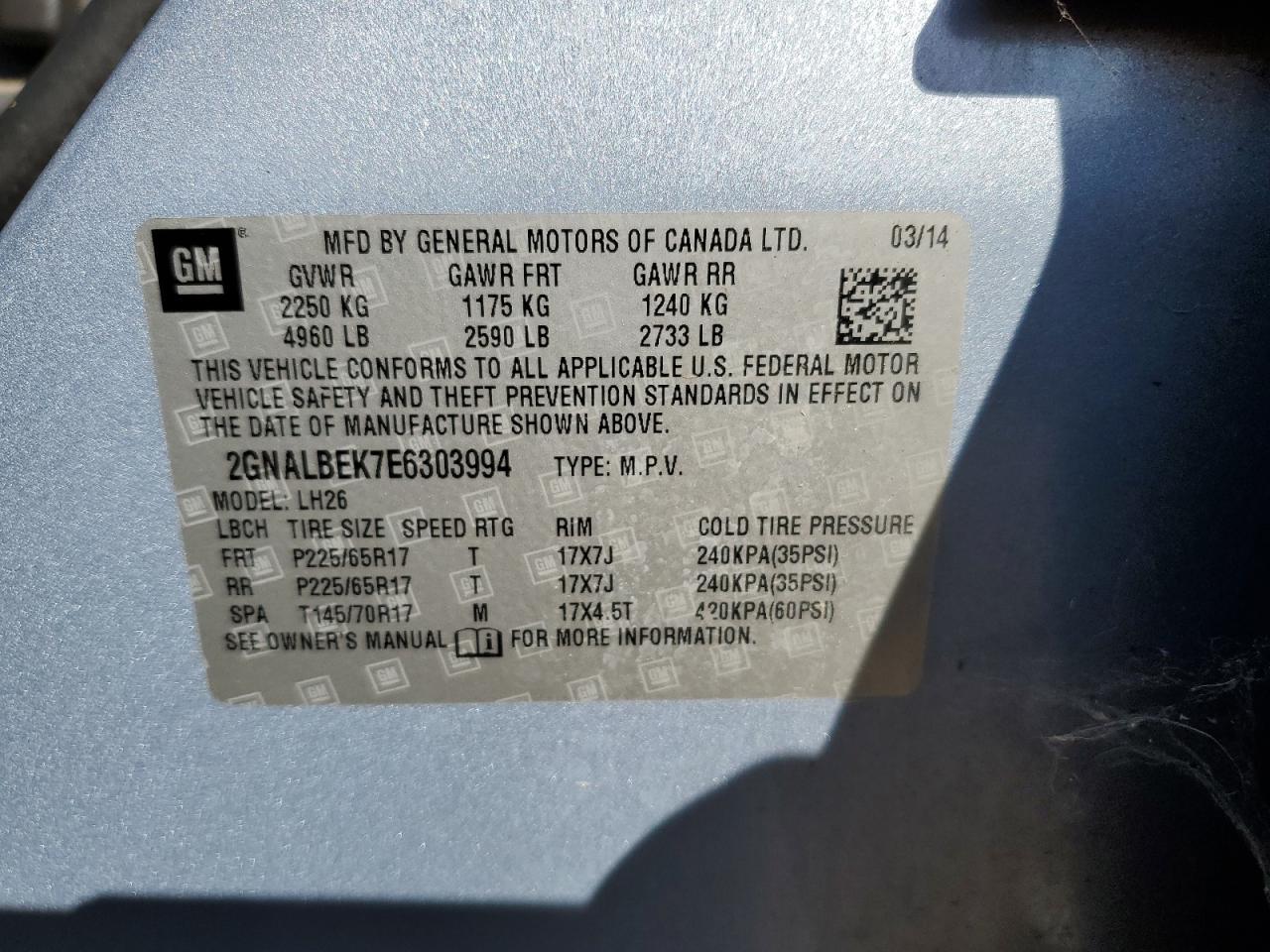 2014 CHEVROLET EQUINOX