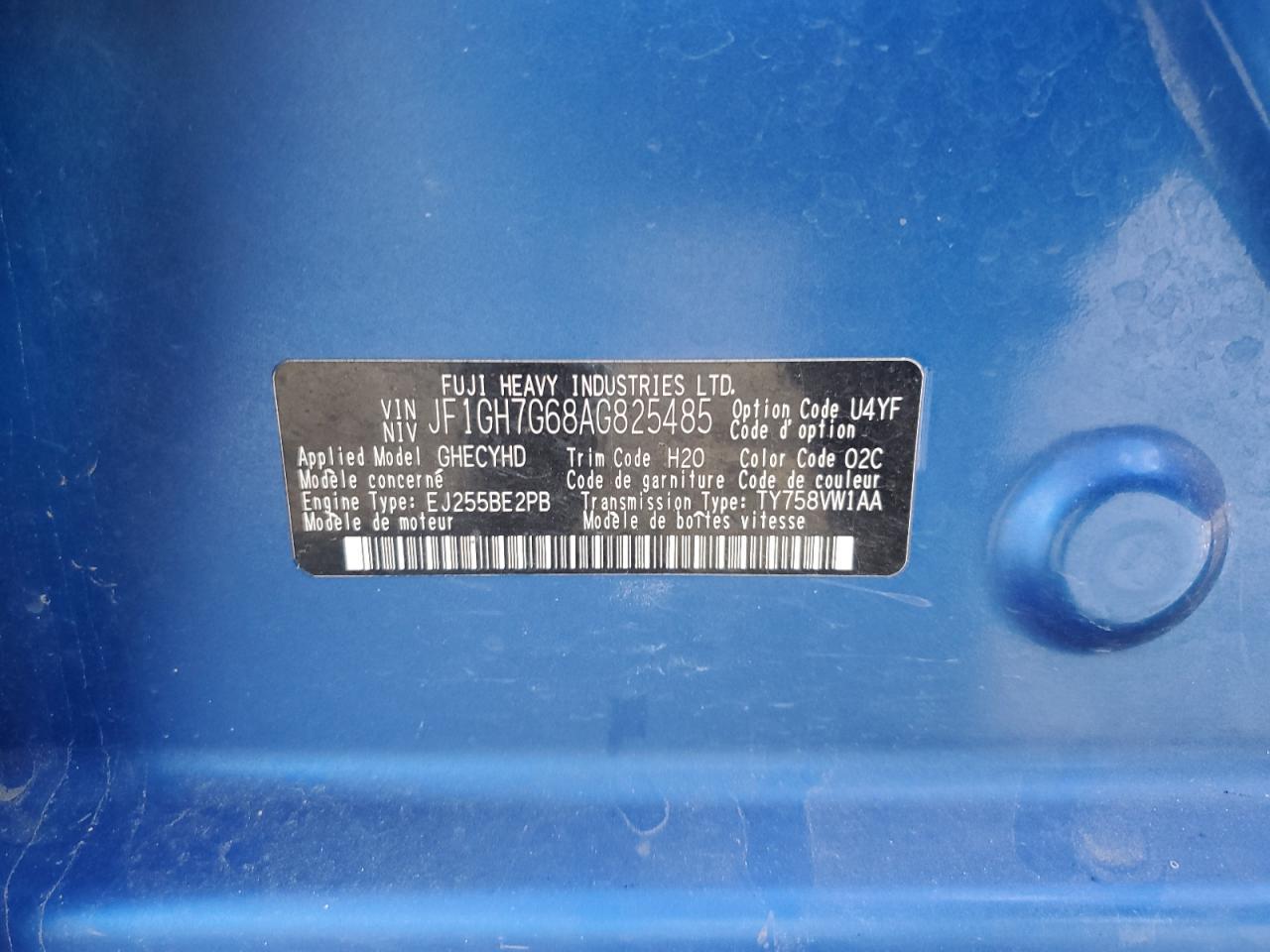 2010 SUBARU IMPREZA