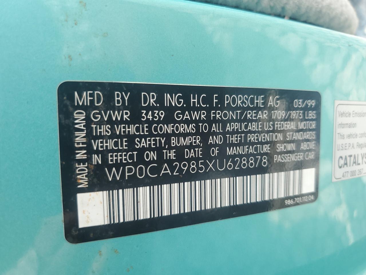 1999 PORSCHE Boxster