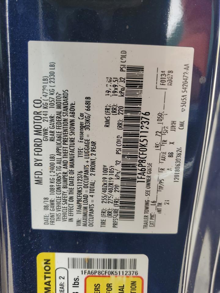 2019 FORD MUSTANG