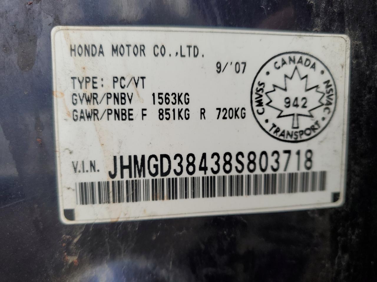 2008 HONDA FIT