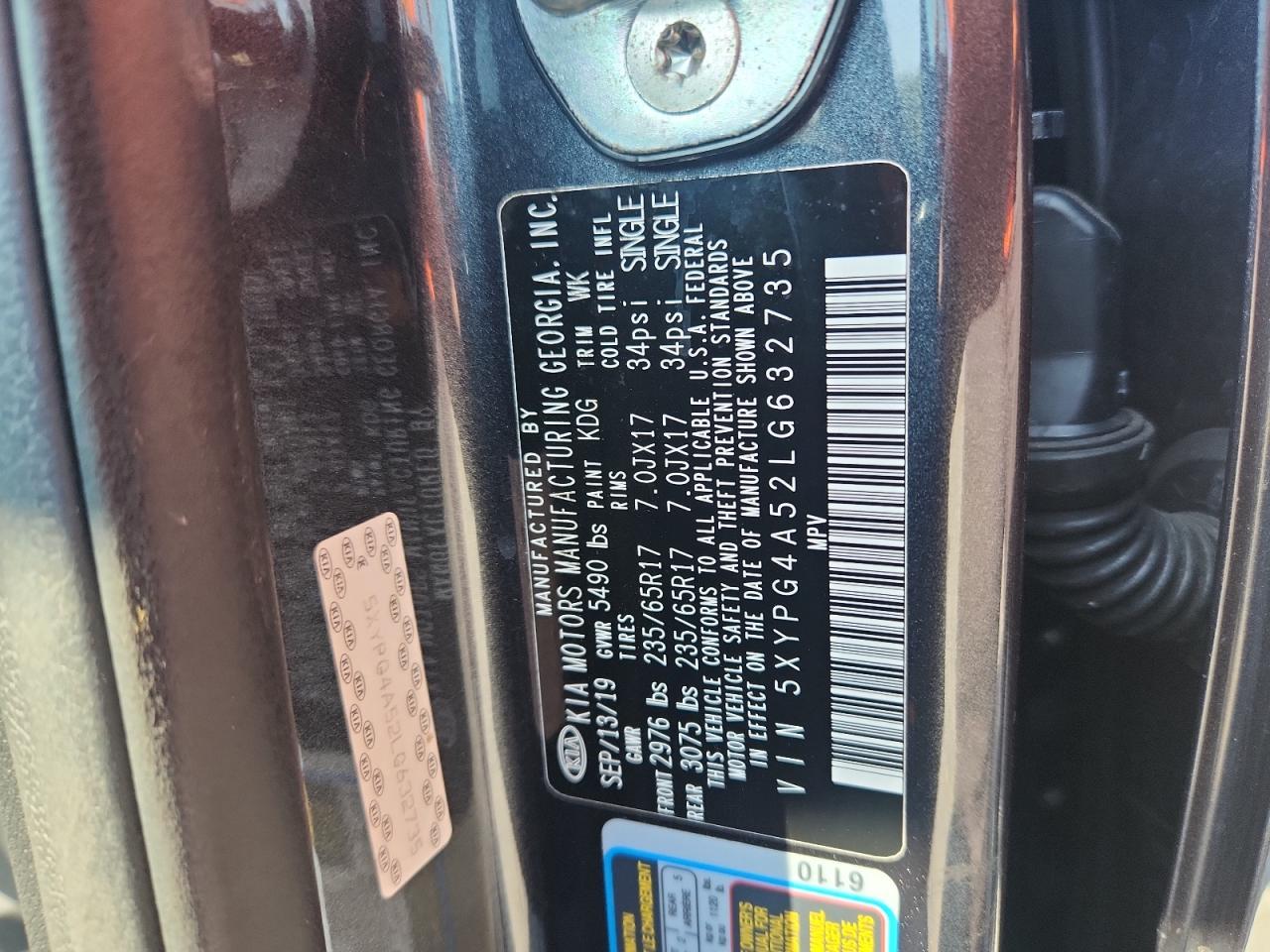 2020 KIA SORENTO