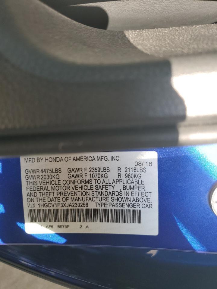 2018 HONDA ACCORD