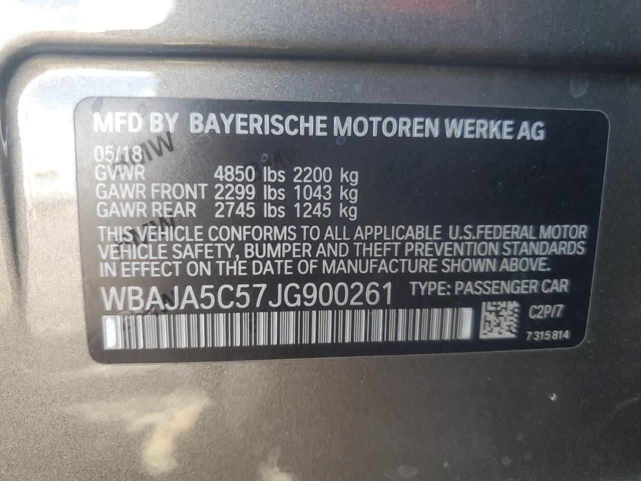 2018 BMW 5 series