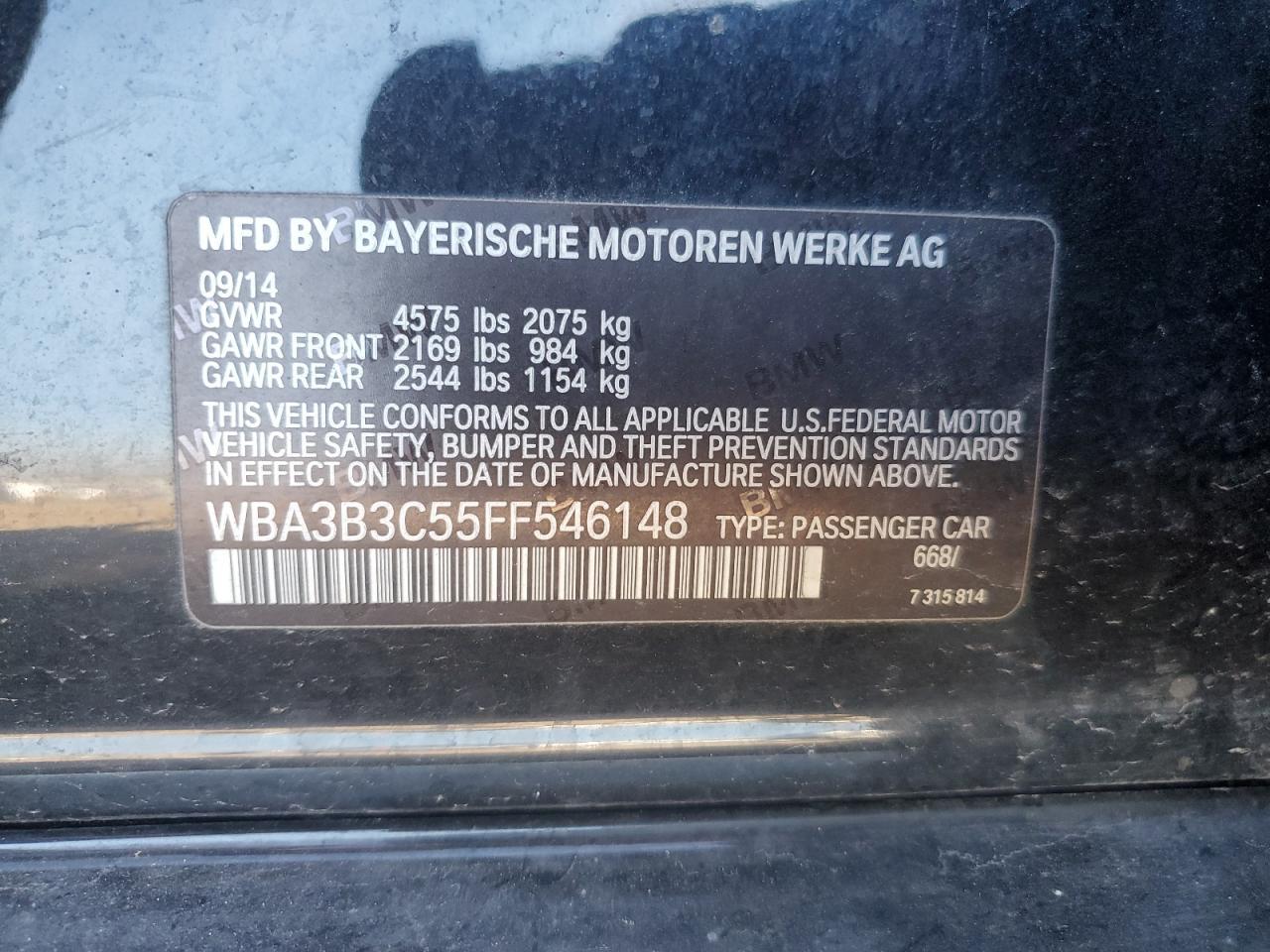 2015 BMW 3 SERIES