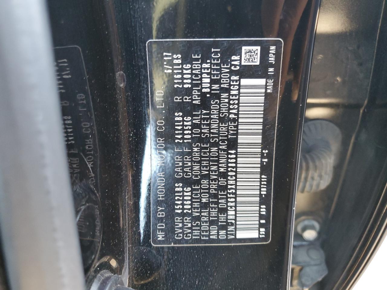 2017 HONDA ACCORD